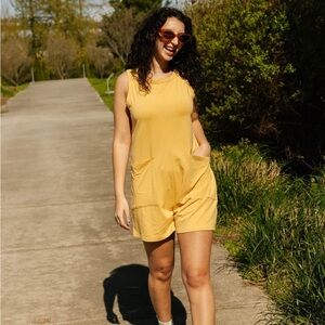 Smash + Tess Amelia Shorty Romper - Golden Yellow